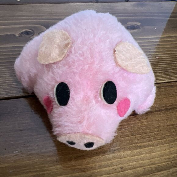 Vintage Russ Berrie Pink Petunia Pig Plush Beanie 5.5" Toy 1974 No Tags - Picture 4 of 5